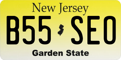 NJ license plate B55SEO