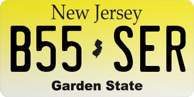 NJ license plate B55SER