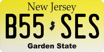 NJ license plate B55SES