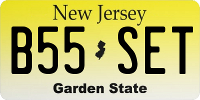 NJ license plate B55SET