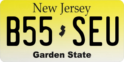 NJ license plate B55SEU