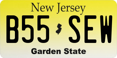 NJ license plate B55SEW