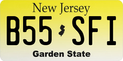 NJ license plate B55SFI
