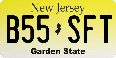 NJ license plate B55SFT