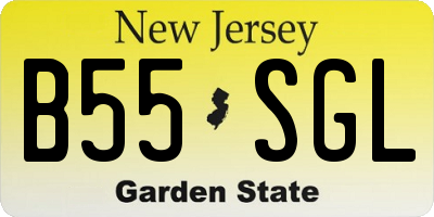 NJ license plate B55SGL