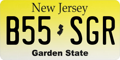 NJ license plate B55SGR