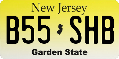NJ license plate B55SHB