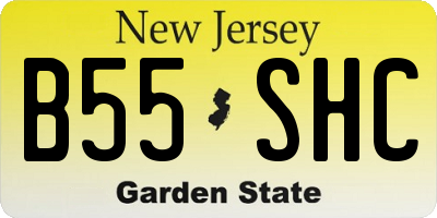 NJ license plate B55SHC