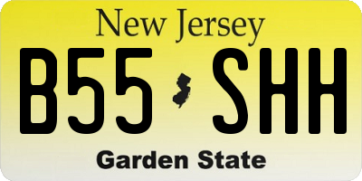 NJ license plate B55SHH