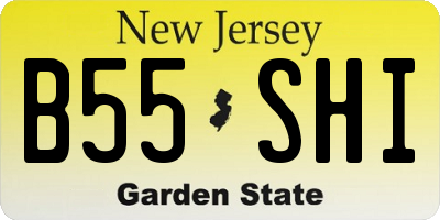 NJ license plate B55SHI