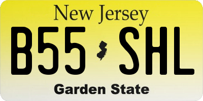 NJ license plate B55SHL
