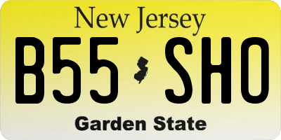 NJ license plate B55SHO