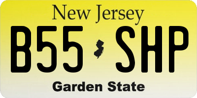 NJ license plate B55SHP