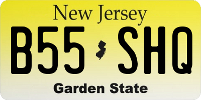 NJ license plate B55SHQ
