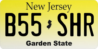 NJ license plate B55SHR