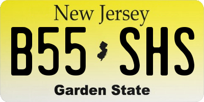 NJ license plate B55SHS