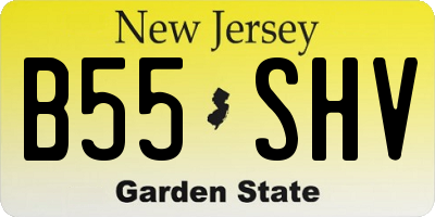 NJ license plate B55SHV
