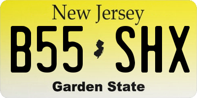NJ license plate B55SHX
