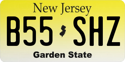 NJ license plate B55SHZ