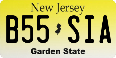 NJ license plate B55SIA