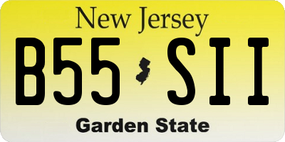 NJ license plate B55SII