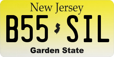 NJ license plate B55SIL