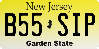 NJ license plate B55SIP