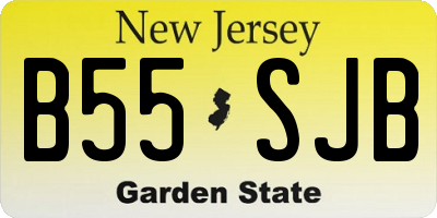 NJ license plate B55SJB