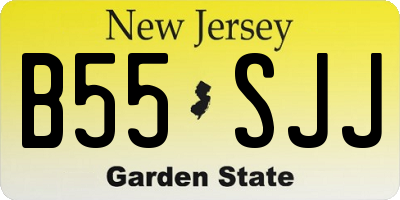 NJ license plate B55SJJ