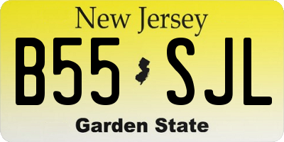 NJ license plate B55SJL