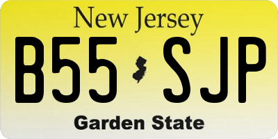 NJ license plate B55SJP