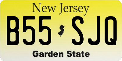 NJ license plate B55SJQ