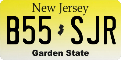 NJ license plate B55SJR