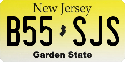 NJ license plate B55SJS