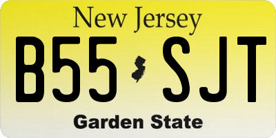 NJ license plate B55SJT