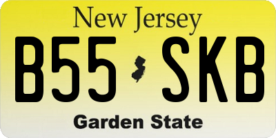 NJ license plate B55SKB