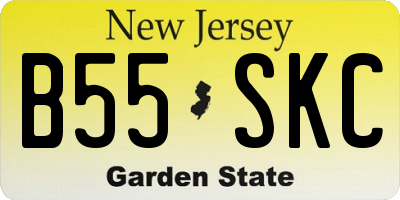 NJ license plate B55SKC