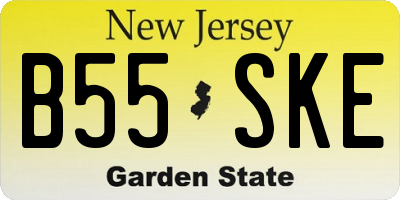 NJ license plate B55SKE