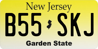 NJ license plate B55SKJ