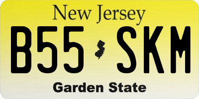 NJ license plate B55SKM