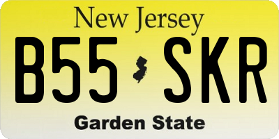 NJ license plate B55SKR