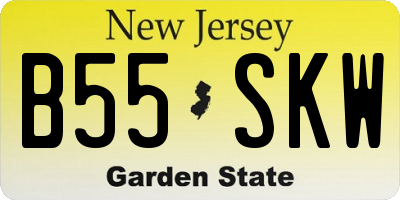 NJ license plate B55SKW