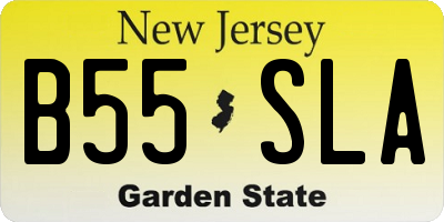 NJ license plate B55SLA
