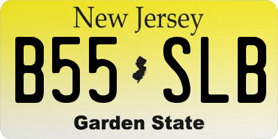 NJ license plate B55SLB