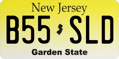 NJ license plate B55SLD