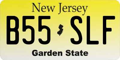 NJ license plate B55SLF