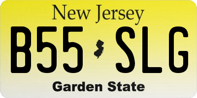 NJ license plate B55SLG