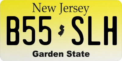 NJ license plate B55SLH
