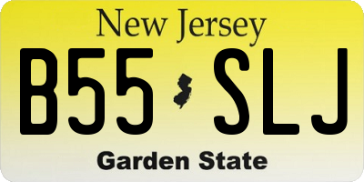 NJ license plate B55SLJ