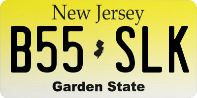 NJ license plate B55SLK